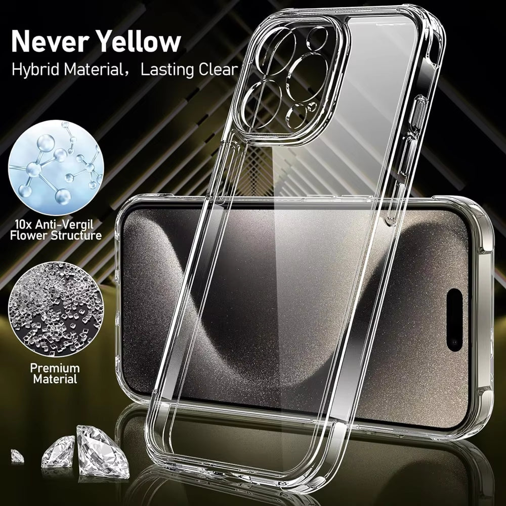 iPhone 17, 16, 15 Pro Max Transparent Phone Case