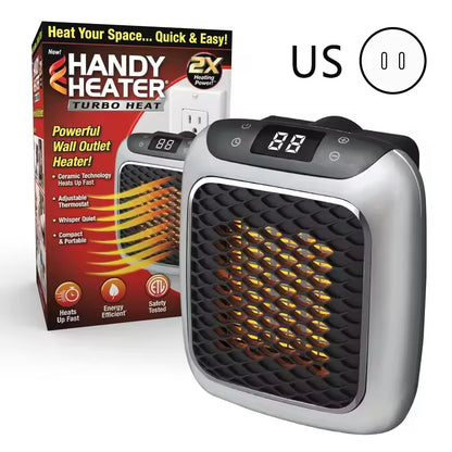 800W Portable Electric Heater for Home Use - Compact Fast Heating Fan with Remote Control for Bathrooms and Bedrooms