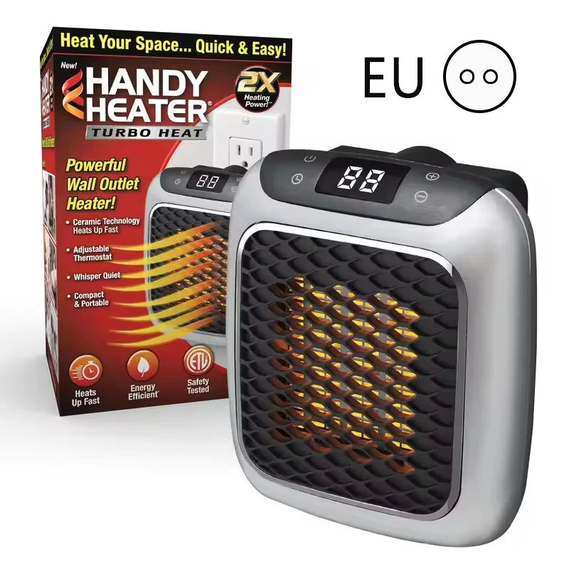 800W Portable Electric Heater for Home Use - Compact Fast Heating Fan with Remote Control for Bathrooms and Bedrooms